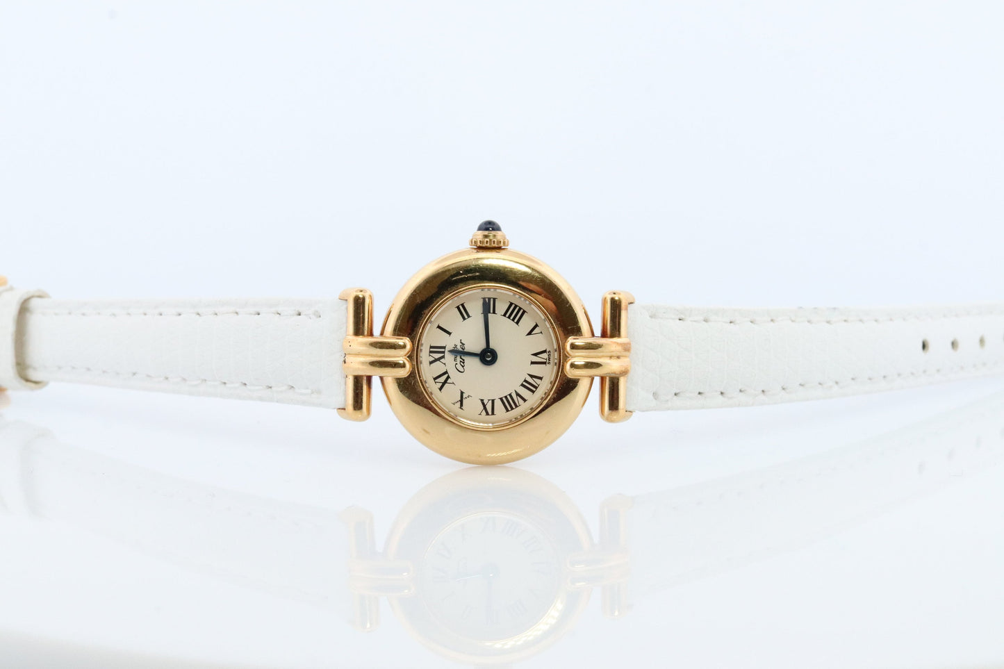 Vintage Must de Cartier Vendome Colisee Watch. ARGENT Cartier 925 Vermeil Quartz Ardent ROUND 59002 Swiss Made.
