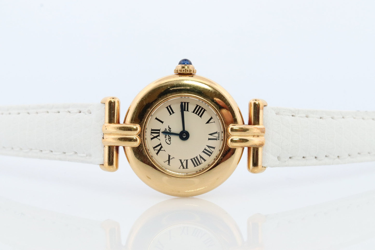 Vintage Must de Cartier Vendome Colisee Watch. ARGENT Cartier 925 Vermeil Quartz Ardent ROUND 59002 Swiss Made.