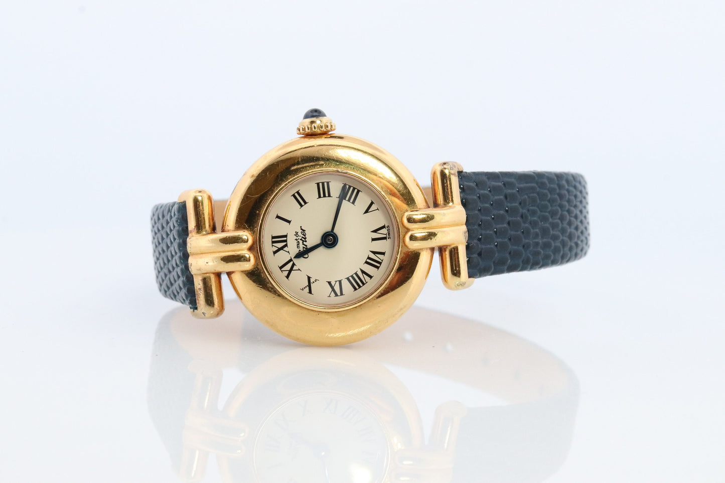 Genuine Cartier Watch. Must de Cartier Colisee Round Argent Vermeil Sterling Silver. Must de Cartier 925 Ladies 59002 Watch