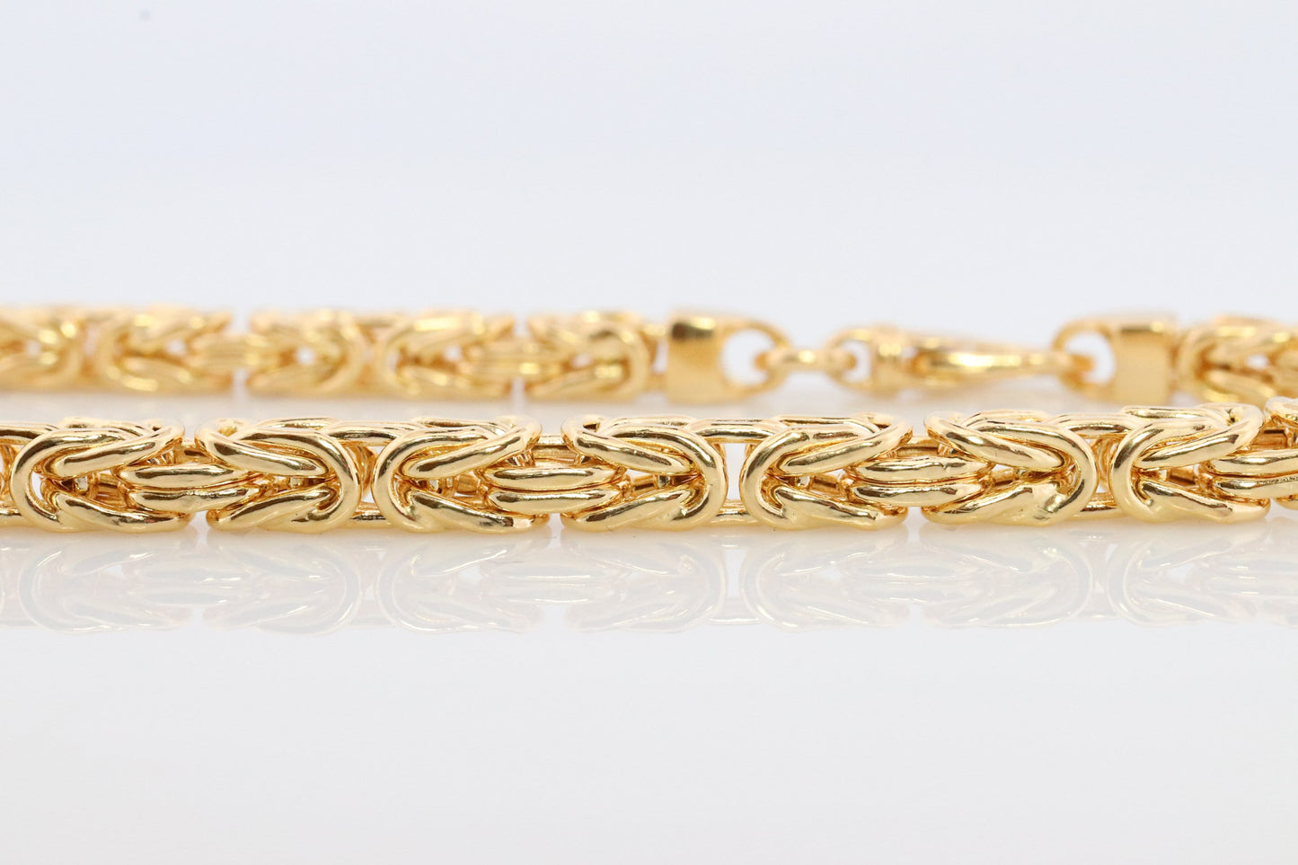 Byzantine Square Bracelet. 14k Yellow Gold 585 7.25mm length 3.5mm wide. ITALY Made. Bracelet for Him or Her