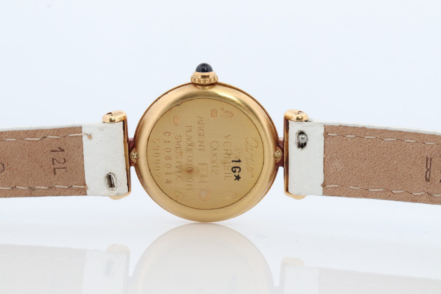 Vintage Must de Cartier Vendome Colisee Watch. ARGENT Cartier 925 Vermeil Quartz Ardent ROUND 59002 Swiss Made.