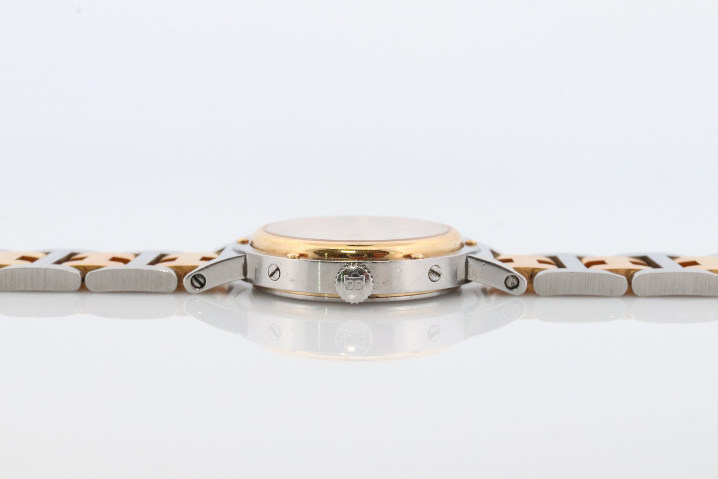 Hermes Watch. Ladies Genuine Hermes Clipper 514366 Gold and Silver Wristwatch.