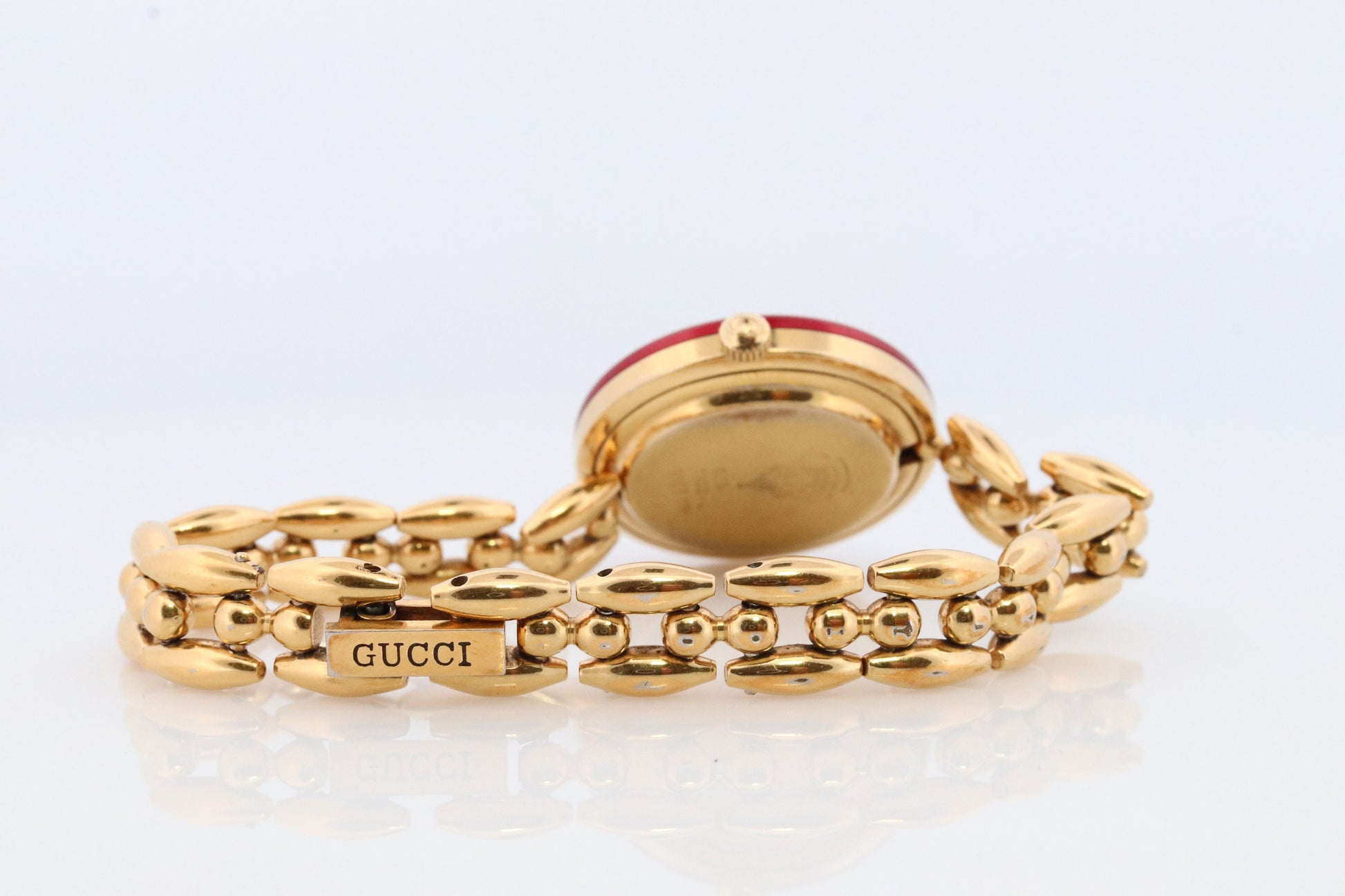 Genuine GUCCI 1100-L Watch. Vintage Ladies Gucci Change Bezel Watch. With Box and Bezels.