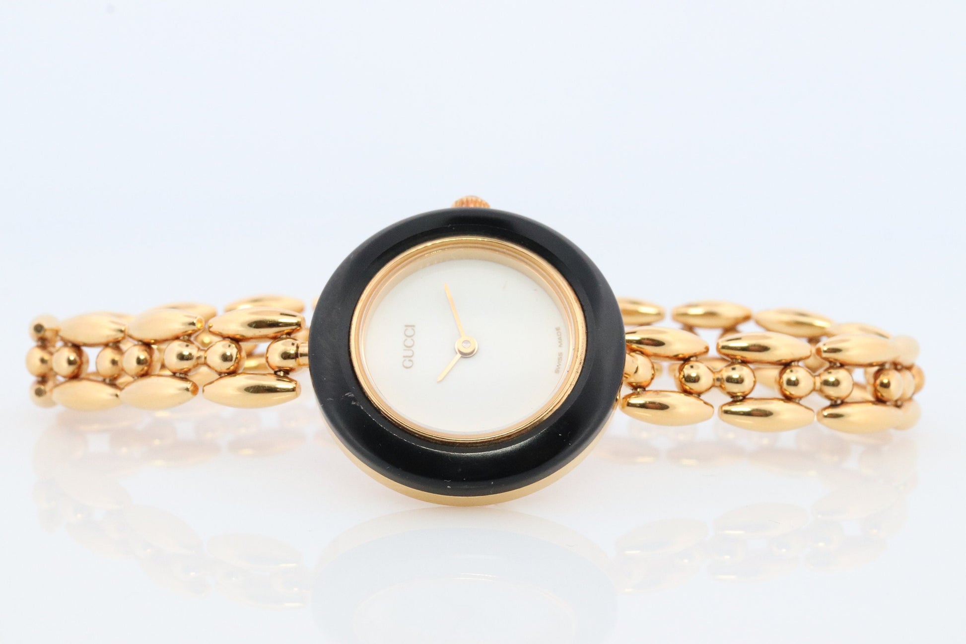 Genuine GUCCI 11/12 Watch. Vintage Ladies Gucci Change Bezel Watch. With Box and Bezels.