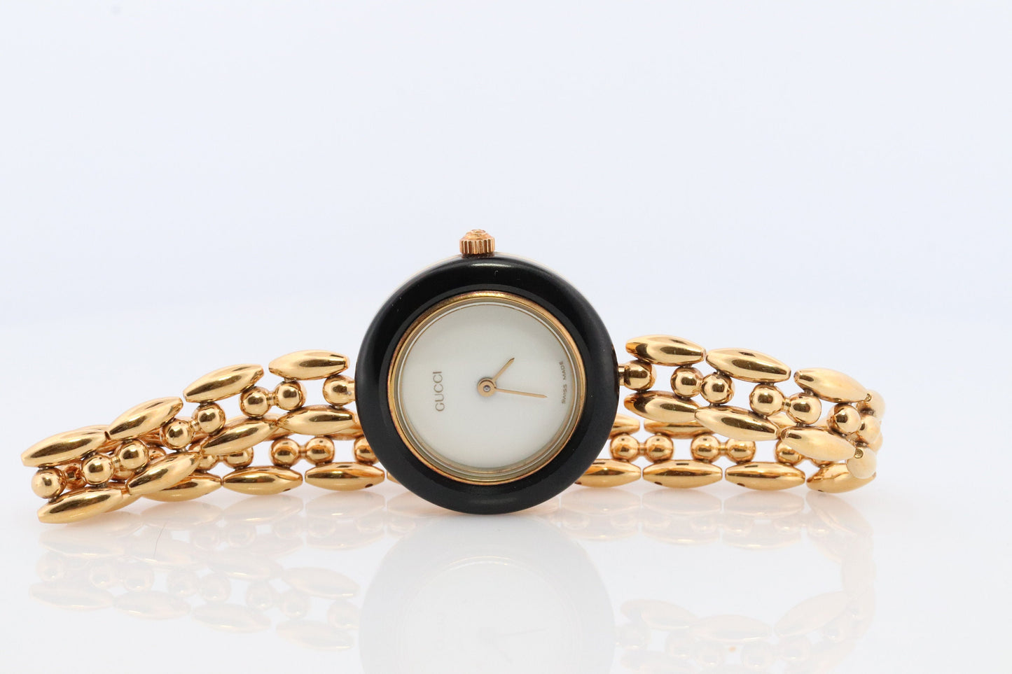 Genuine GUCCI 11/12.2 Watch. Vintage Ladies Gucci Change Bezel Watch. With Box and Bezels.