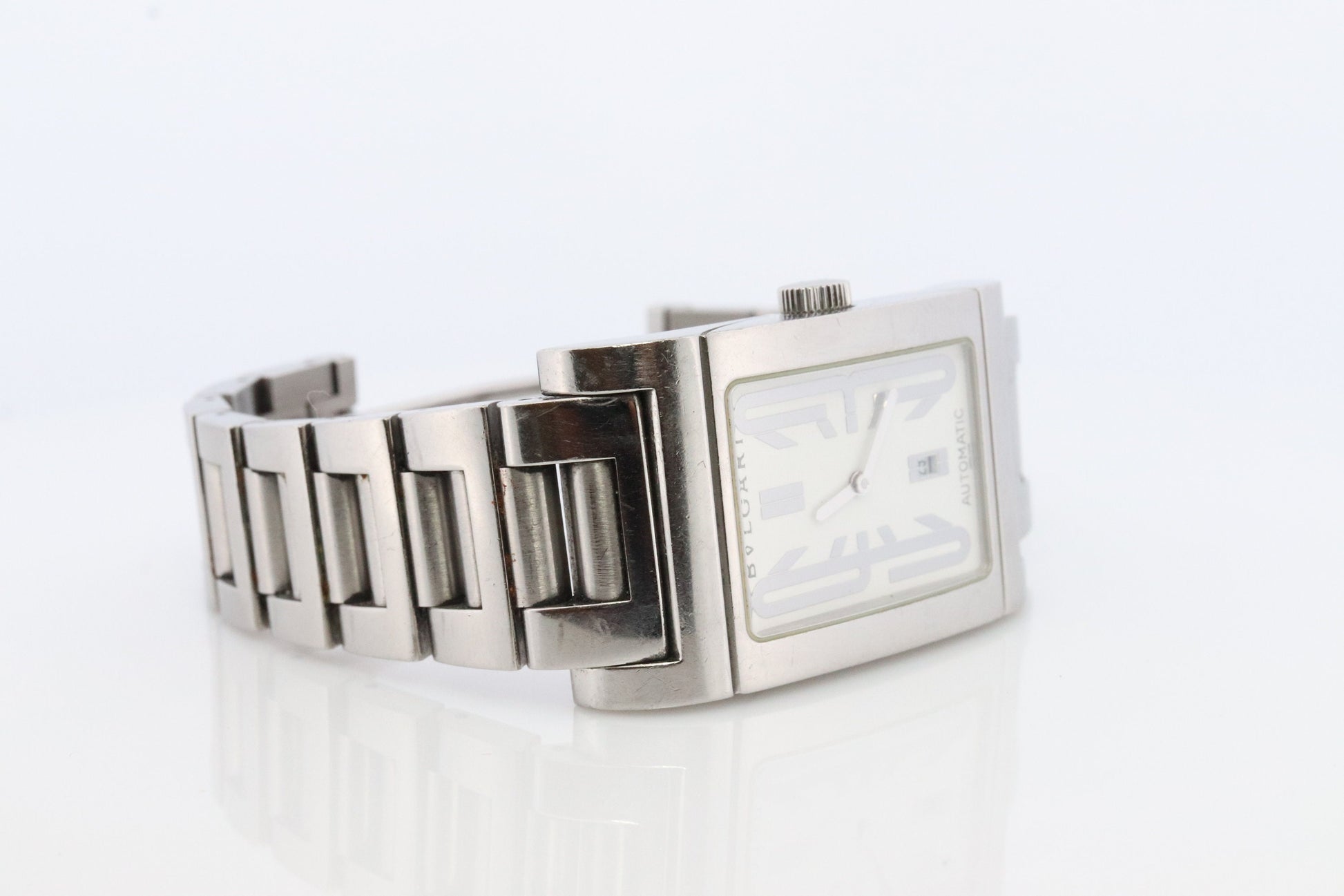 Bulgari Mens Watch. Vintage Bulgari BVLGARI Rettangolo RT45S Automatic