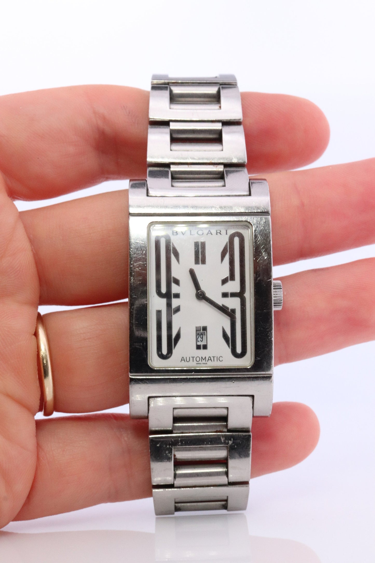 Bulgari Mens Watch. Vintage Bulgari BVLGARI Rettangolo RT45S Automatic