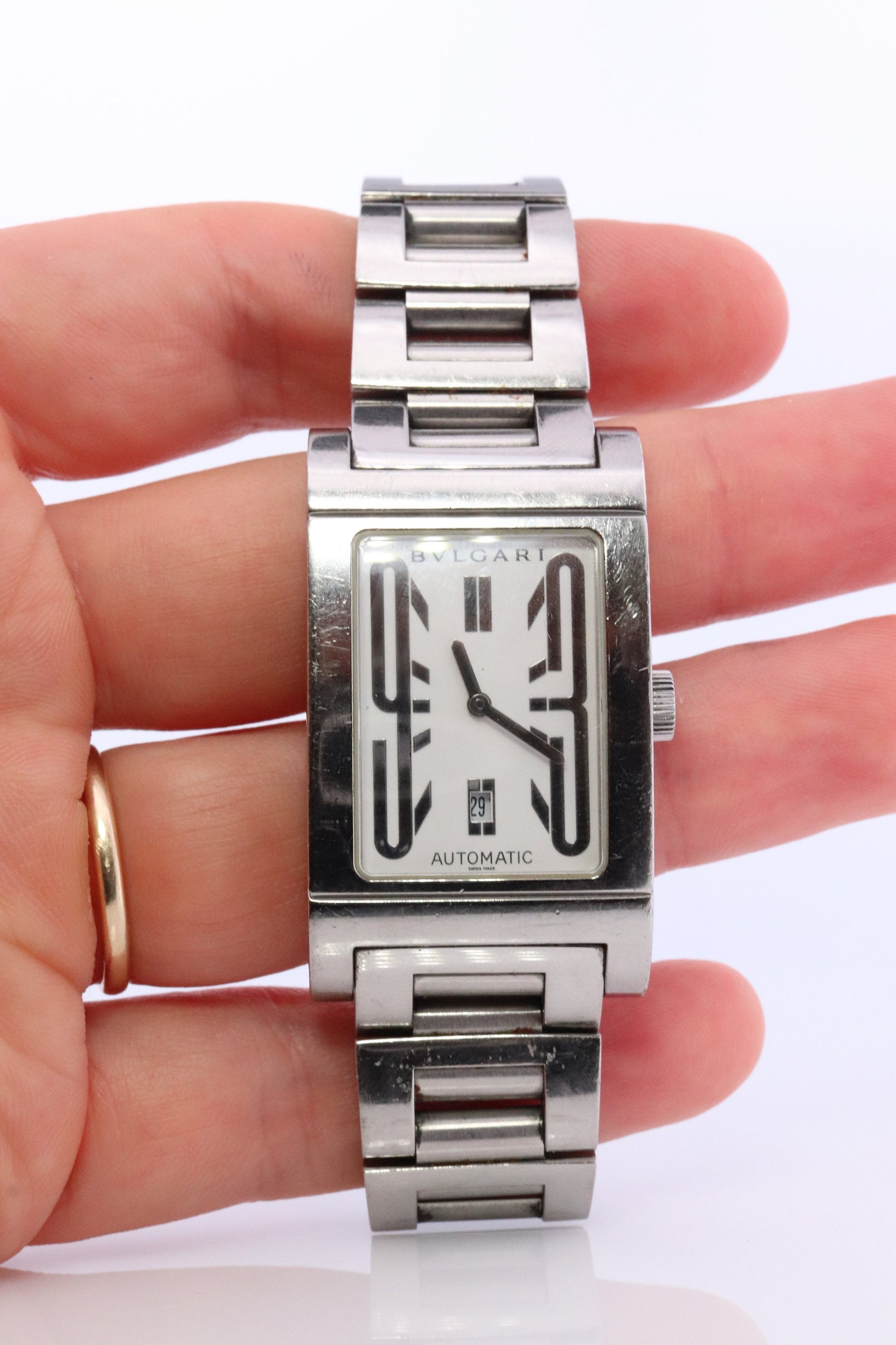 Bulgari Mens Watch. Vintage Bulgari BVLGARI Rettangolo RT45S Automatic