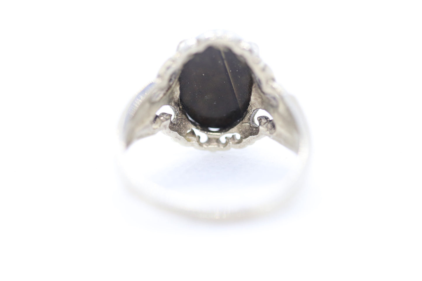 Synthetic Opal Sterling Silver Statement Ring