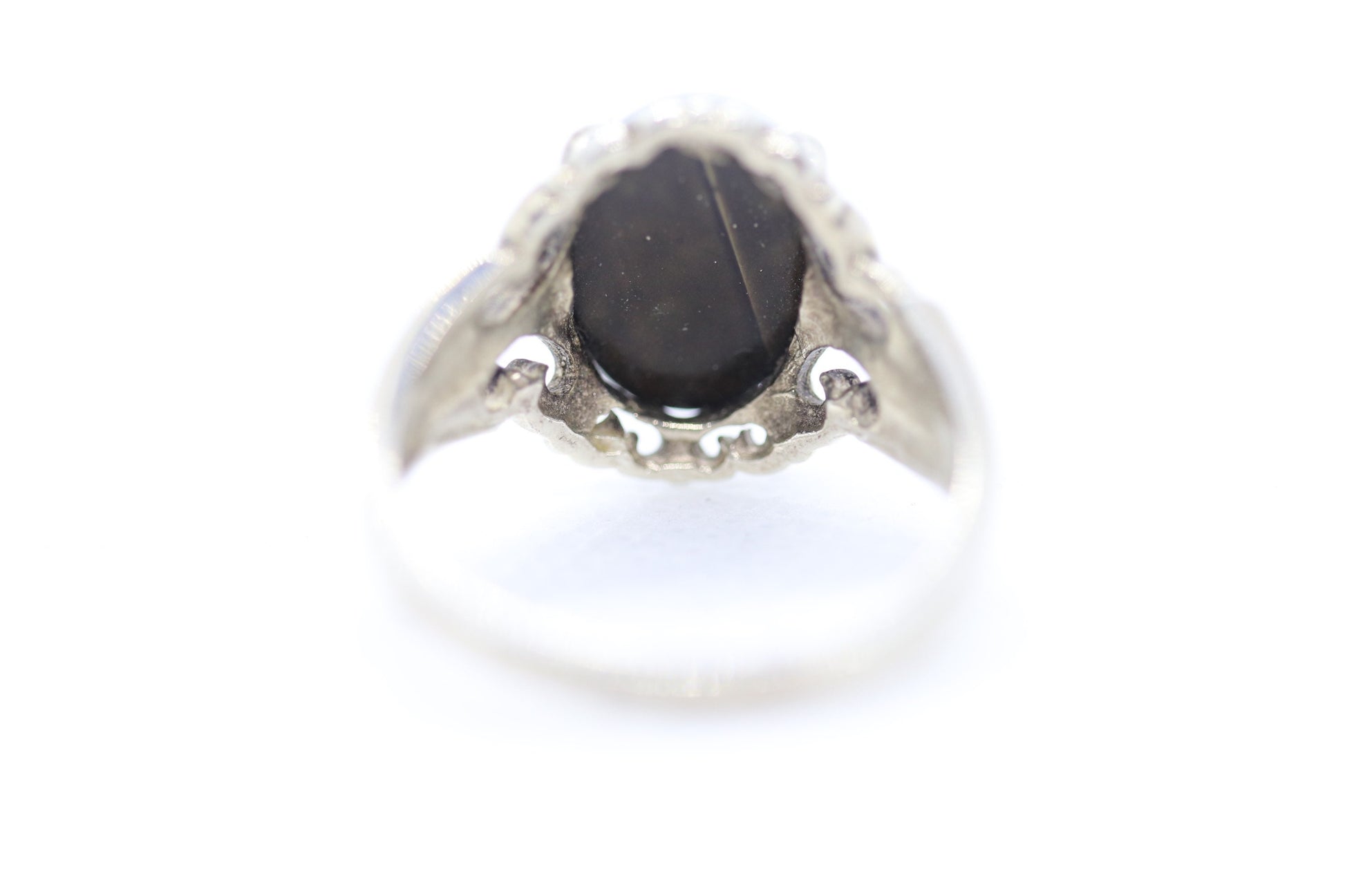 Synthetic Opal Sterling Silver Statement Ring