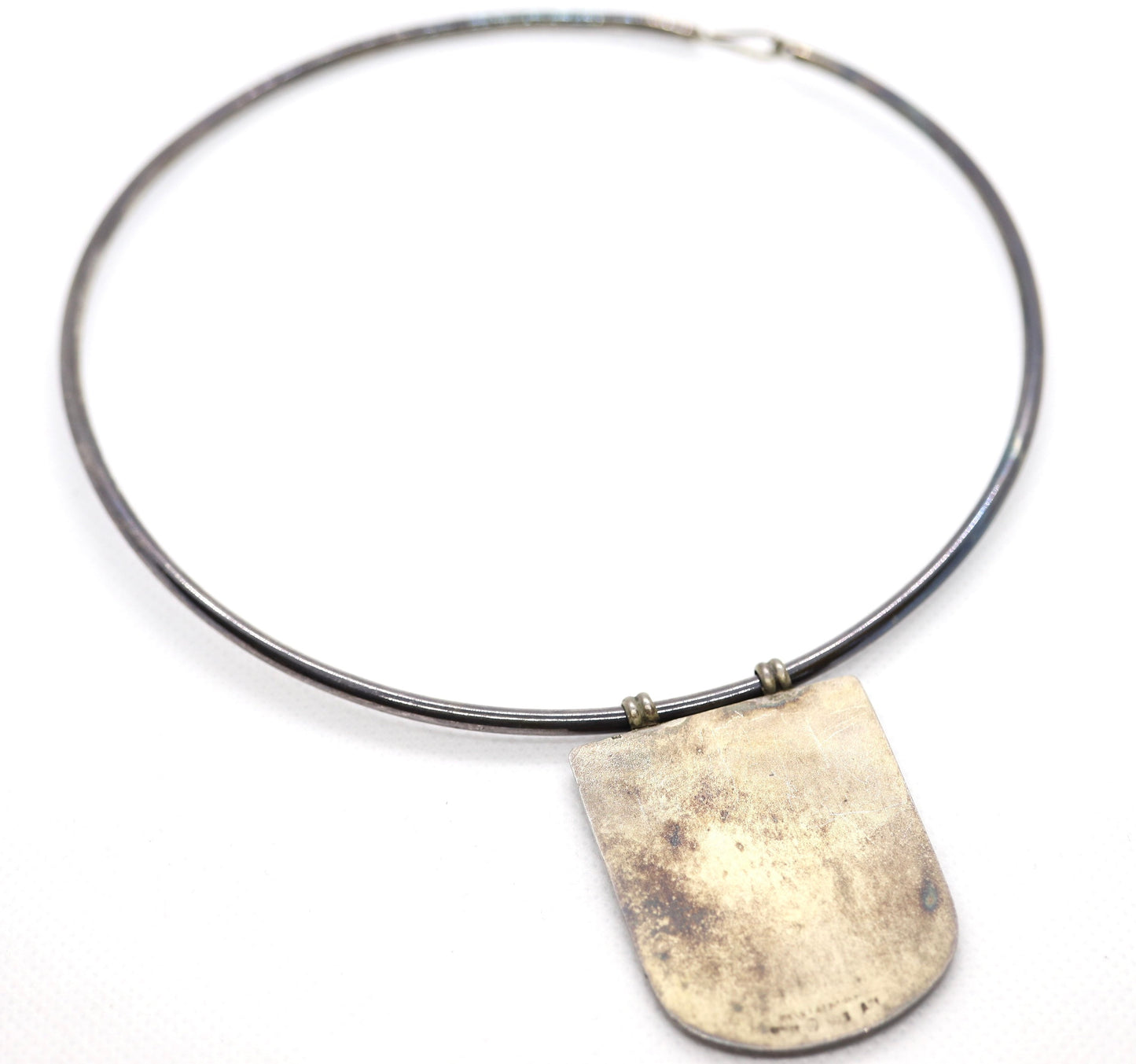 Pre-owned Ilias Lalaounis Sterling Silver Crest Shield Chocker necklace