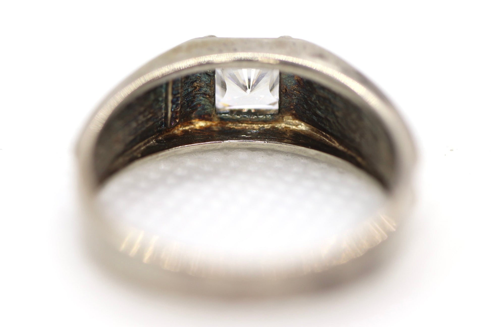 Sterling Silver Princess Cut CZ ring.