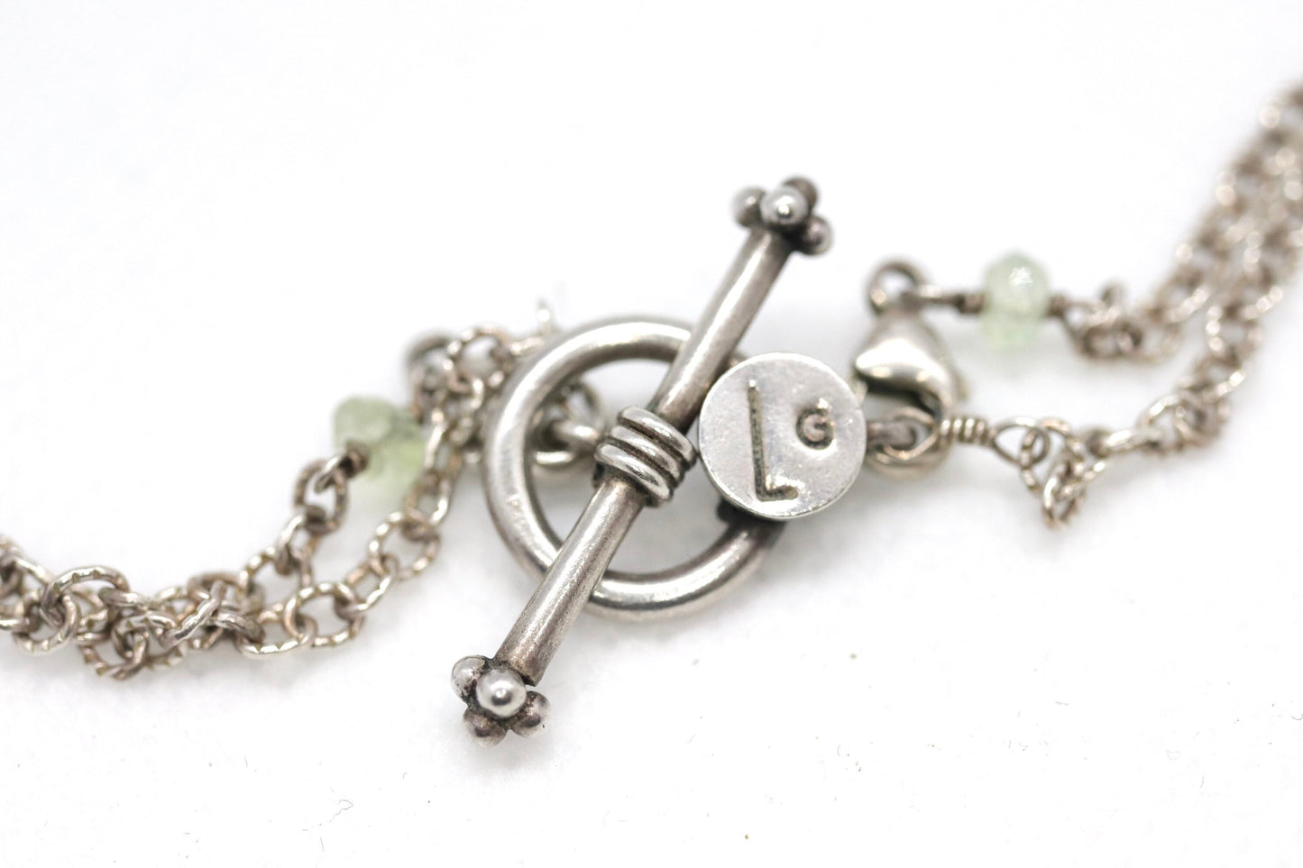 Laura Gibson Two strand Necklace. Gibson Sterling Silver Amethyst Pearl Dangling Candy multi-gem necklace (450)