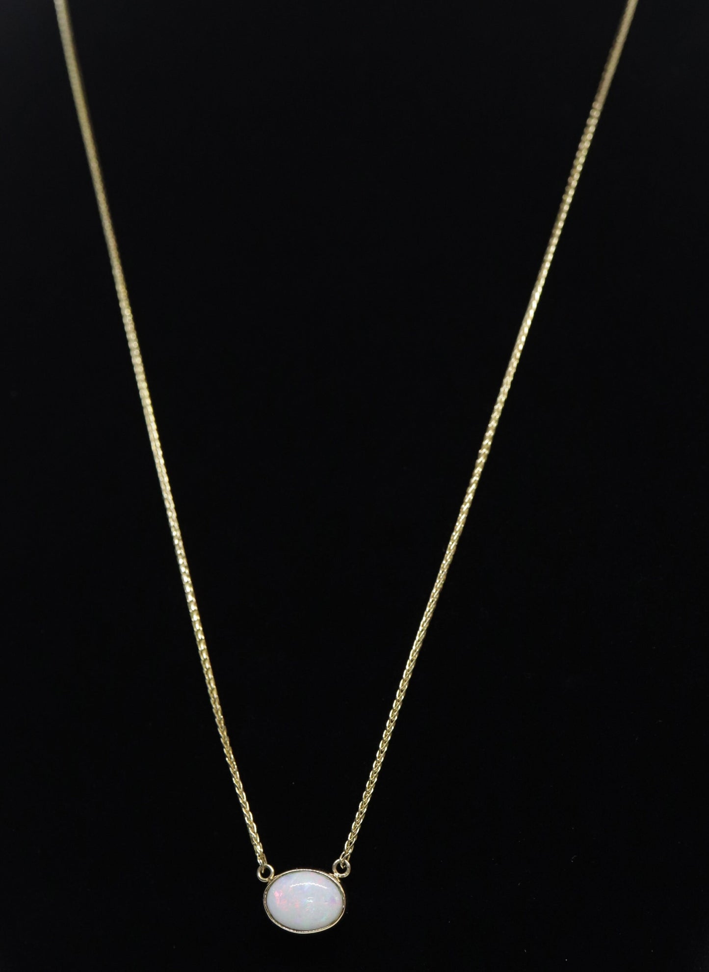 14k Bezel Australian OPAL Necklace.
