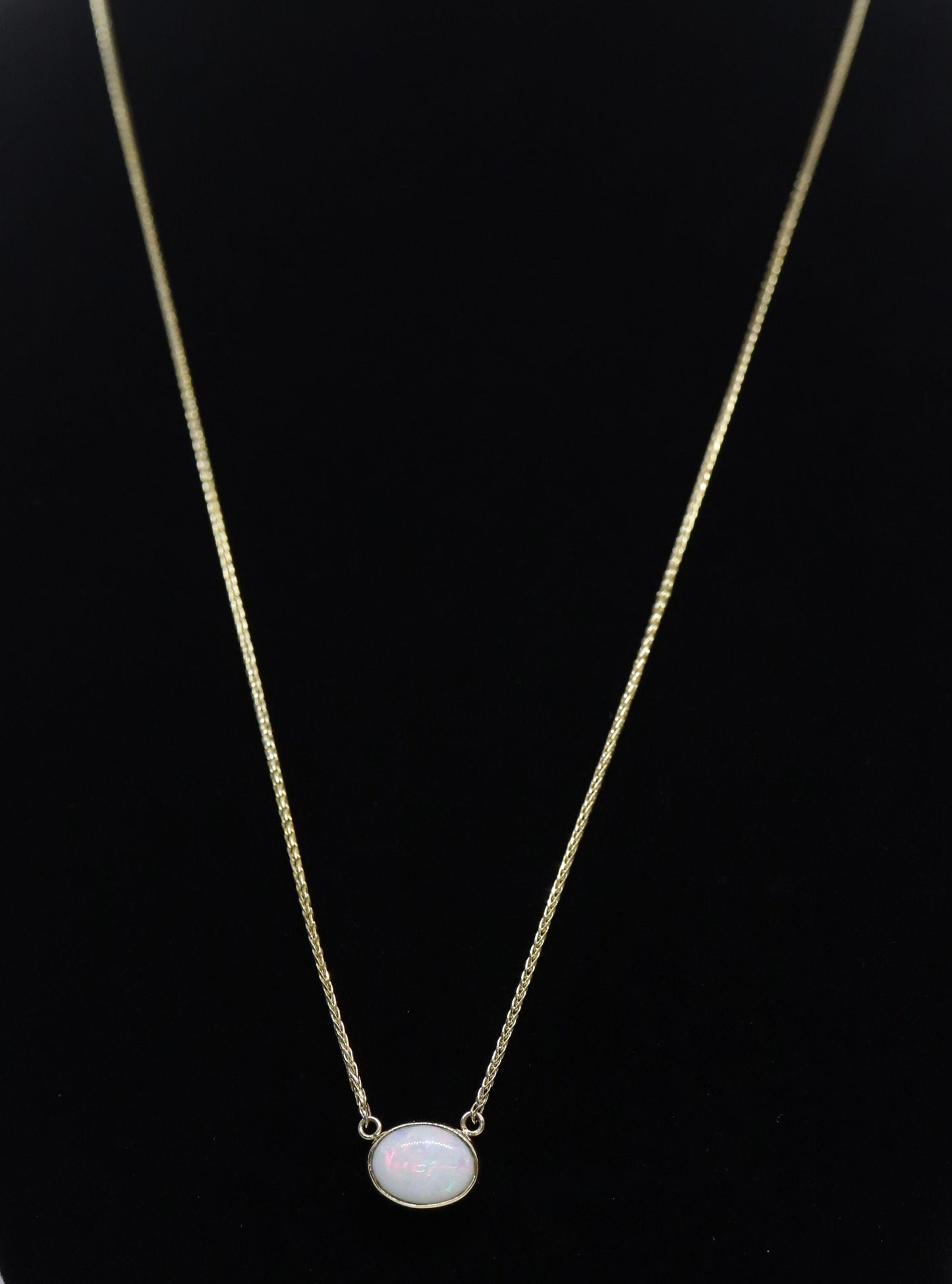 14k Bezel Australian OPAL Necklace.