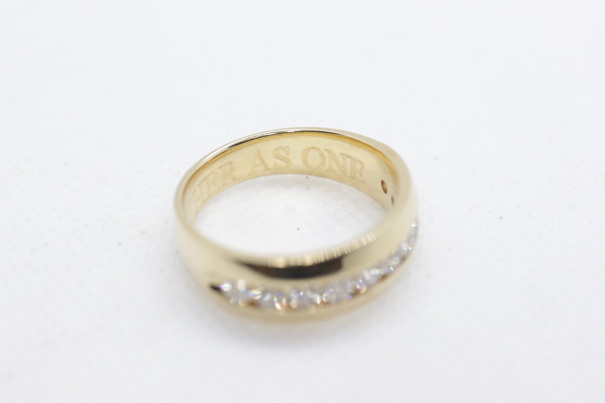 14k Channel Diamond Wedding eternity Band. Mens diamond channel eternity ring 1.0 ctw. Comfort fit.