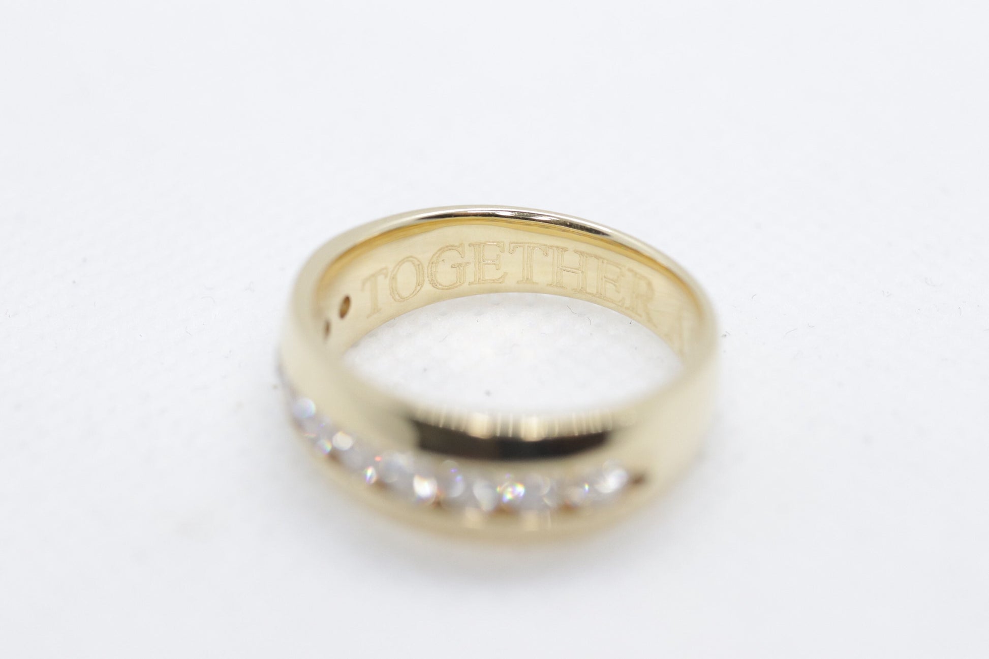 14k Channel Diamond Wedding eternity Band. Mens diamond channel eternity ring 1.0 ctw. Comfort fit.