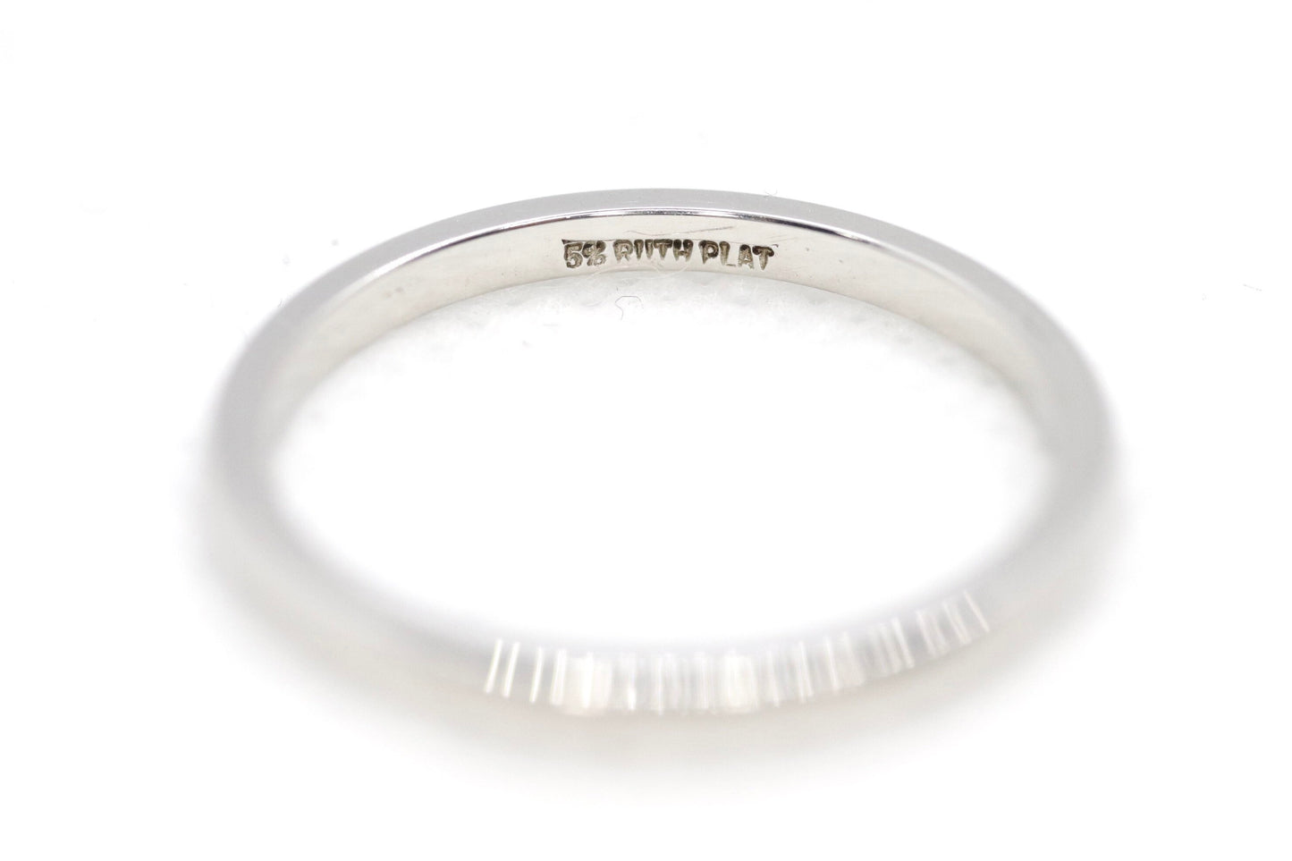 Platinum Band 2mm wide. Half round thin wedding band. Platinum ring. Band for Women and Men. Size 8.5. Platinum