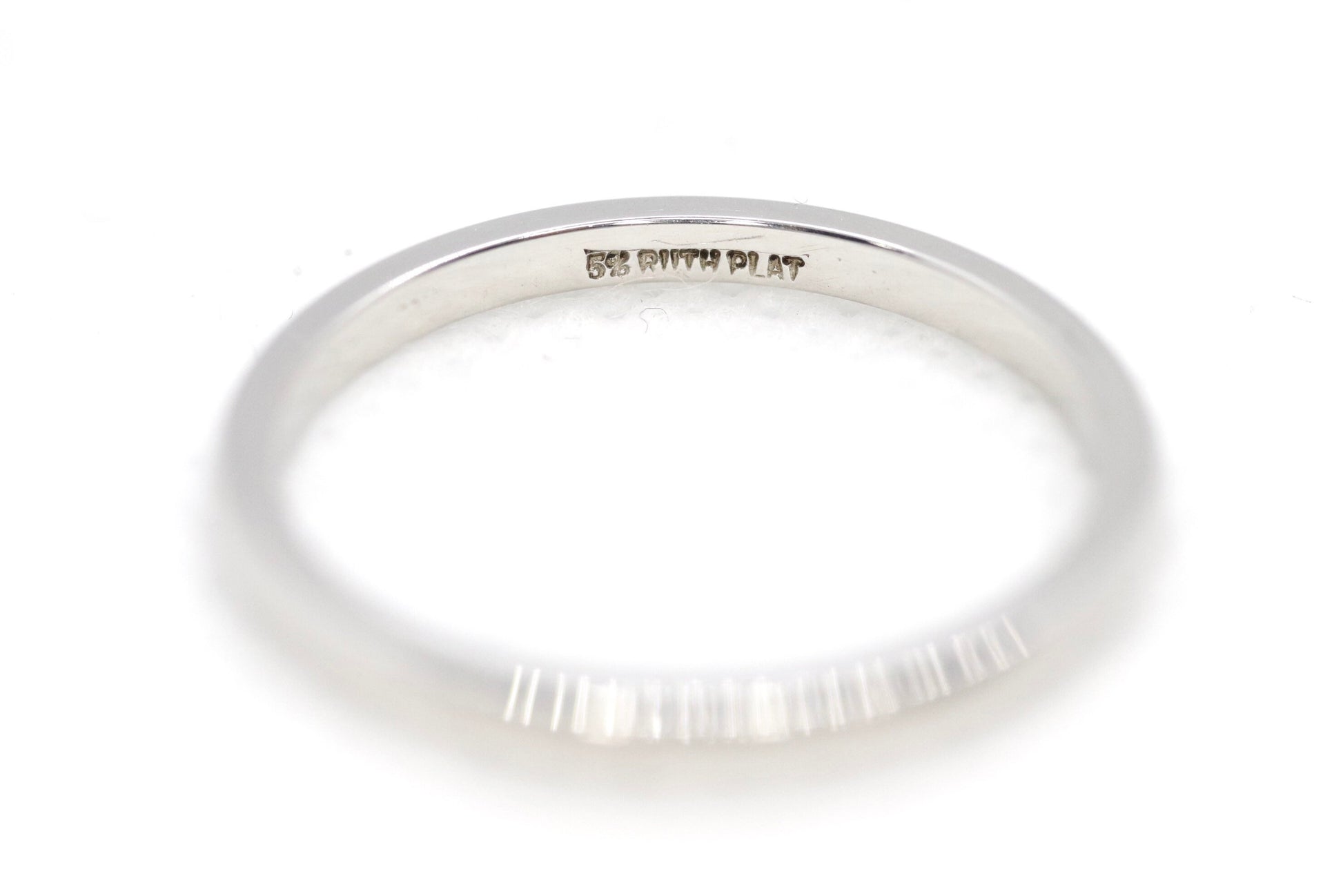 Platinum Band 2mm wide. Half round thin wedding band. Platinum ring. Band for Women and Men. Size 8.5. Platinum