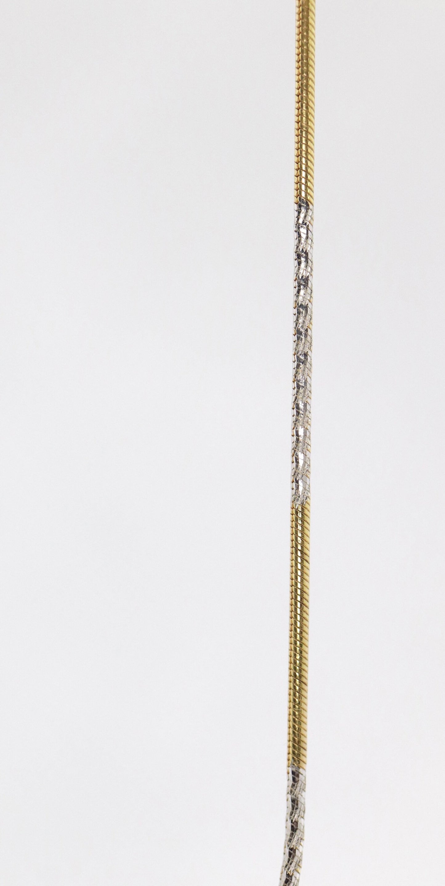 14k Round Omega Multi-Color Necklace with Gold Plated Enamel Egg pendant.