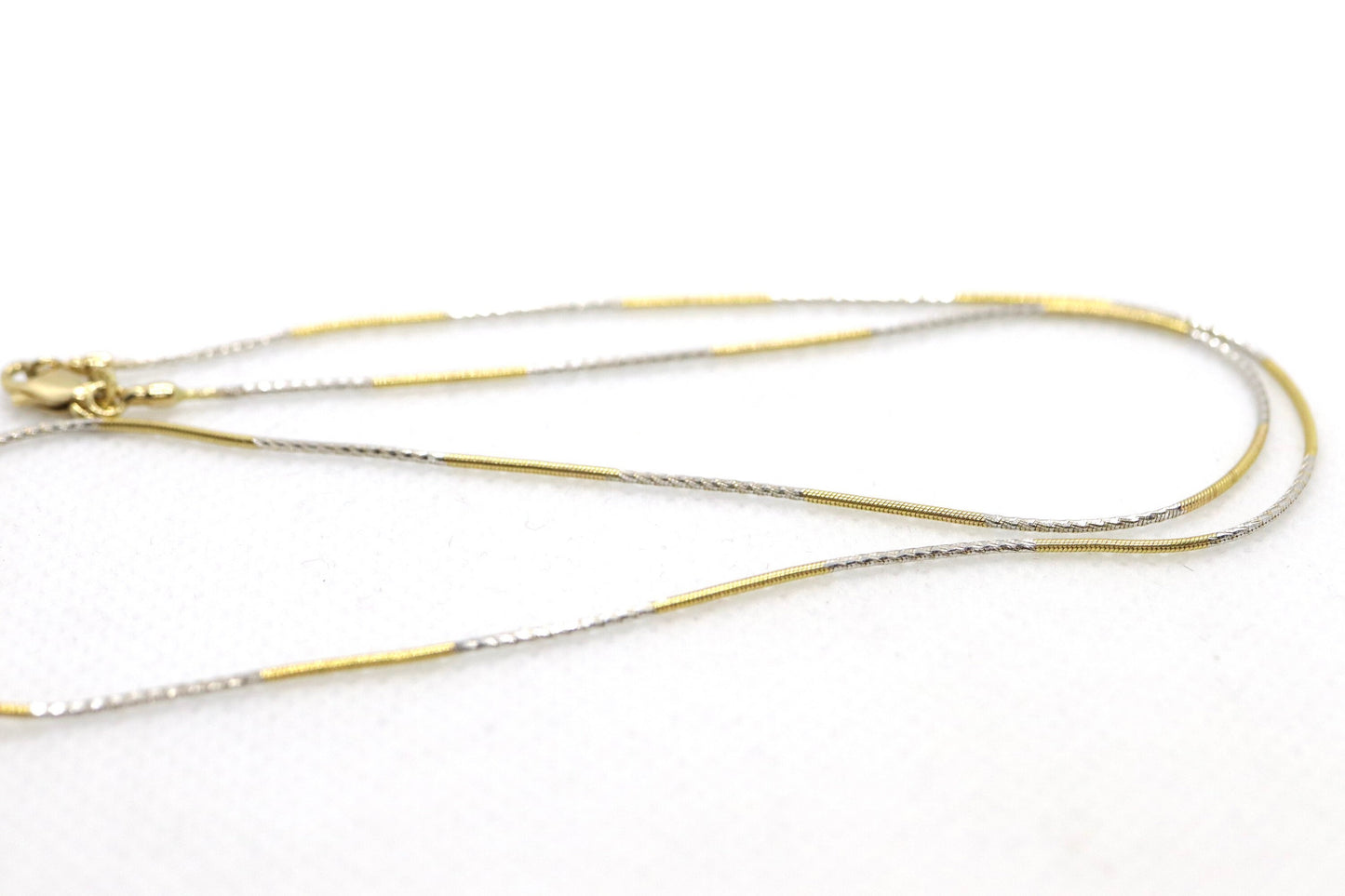 14k Round Omega Multi-Color Necklace with Gold Plated Enamel Egg pendant.