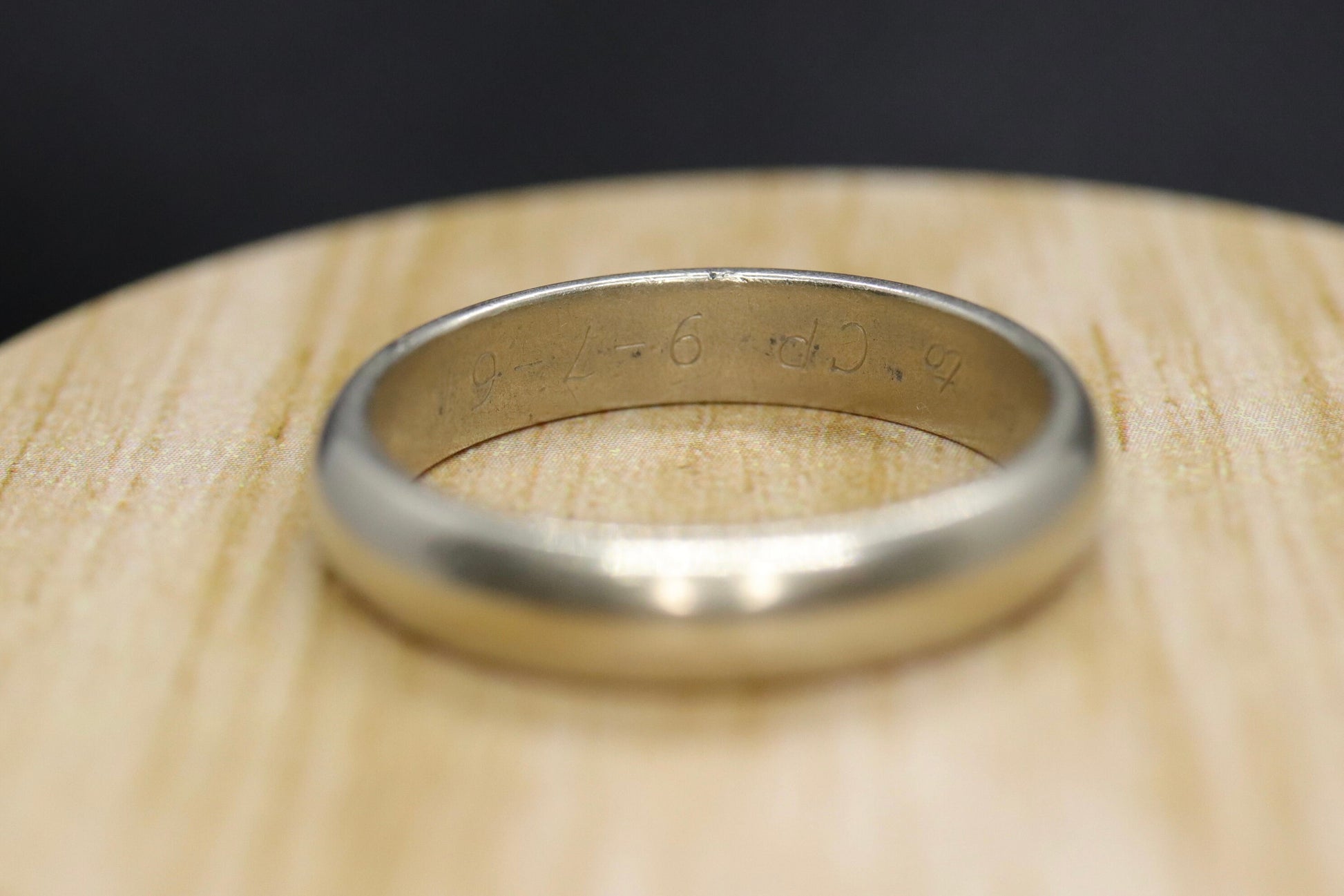 14k White Gold Band. HEAVY 14k Gold Wedding Band