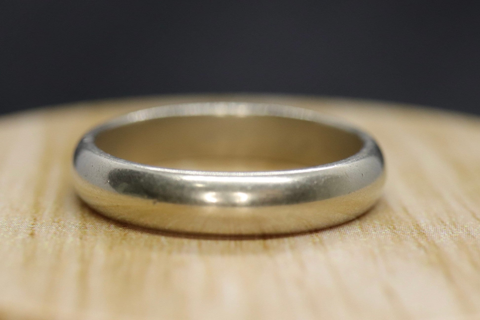 14k White Gold Band. HEAVY 14k Gold Wedding Band