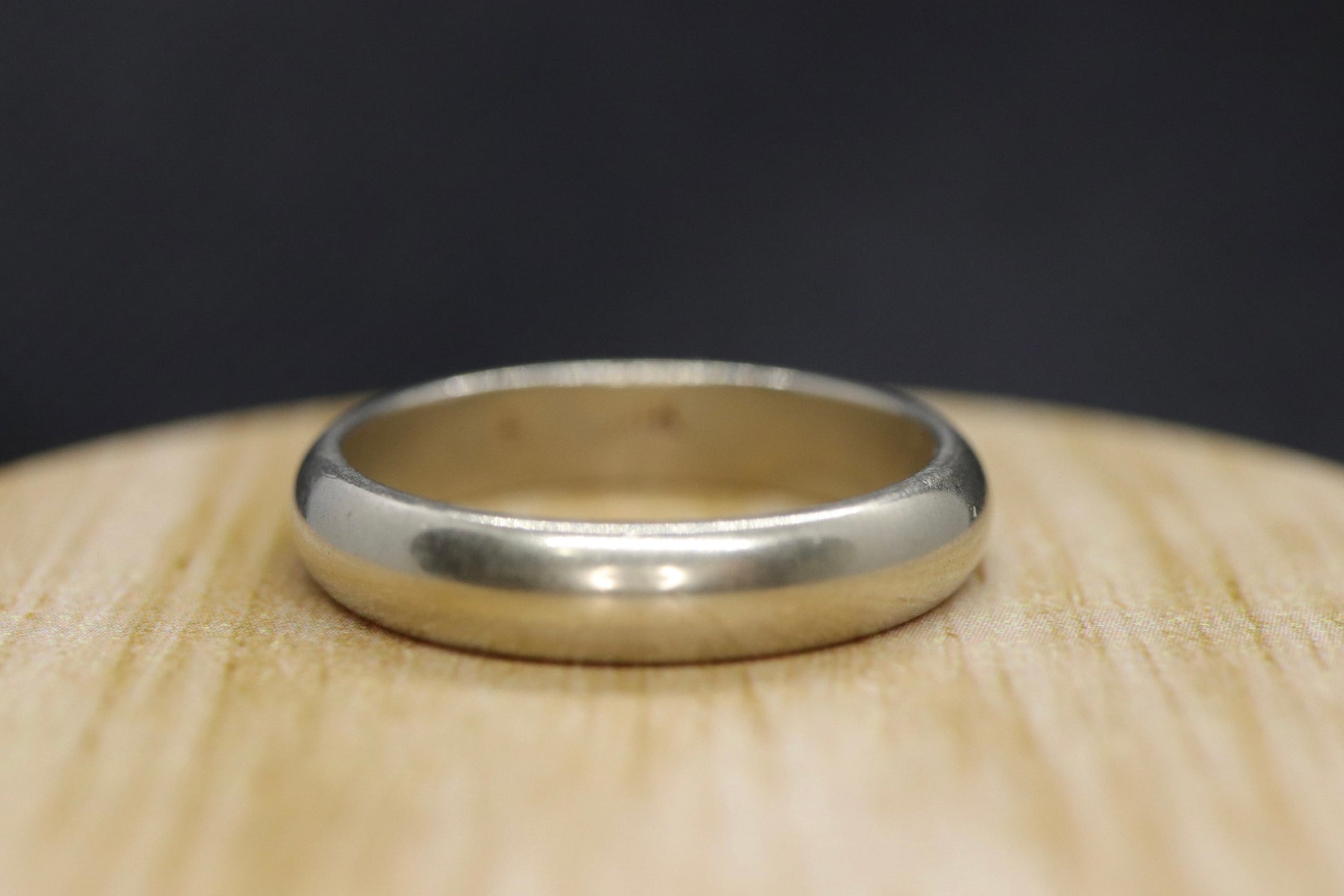 14k White Gold Band. HEAVY 14k Gold Wedding Band