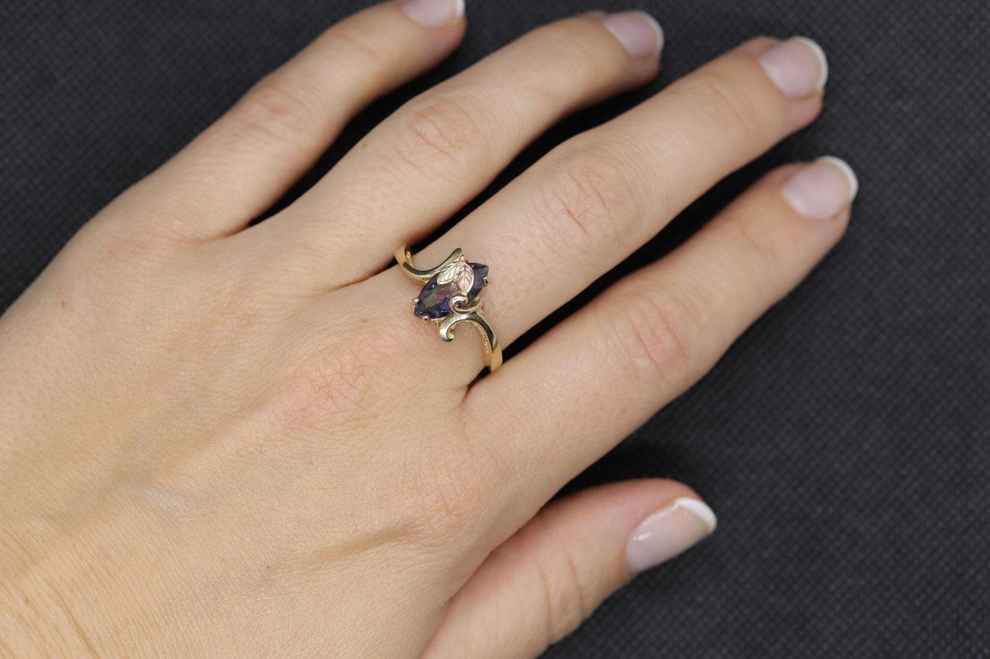 Black Hills Gold Ring. 10k Multi-Tone Mystic Topaz Black Hills Gold Statement Ring.