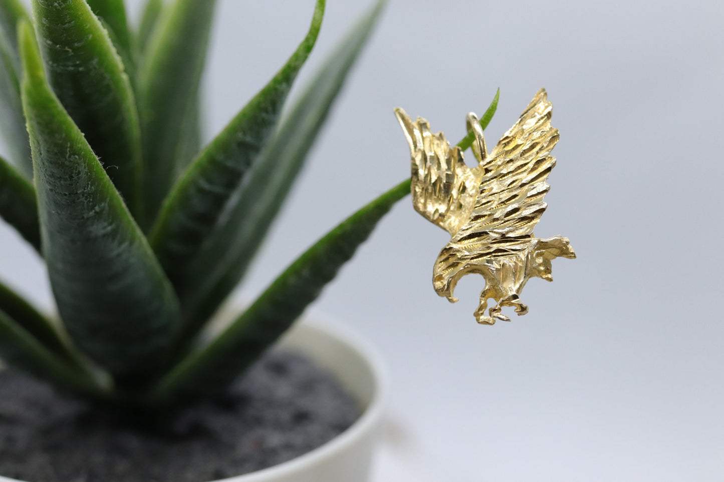 14k Eagle Pendant. 14k Eagle ready to pounce charm