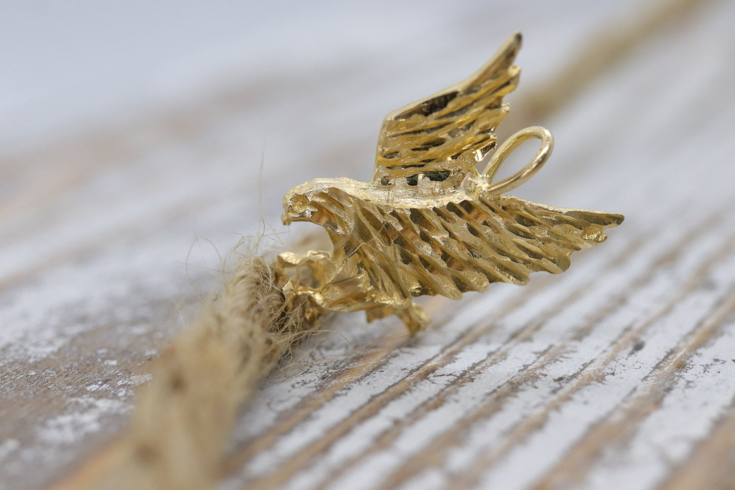 14k Eagle Pendant. 14k Eagle ready to pounce charm