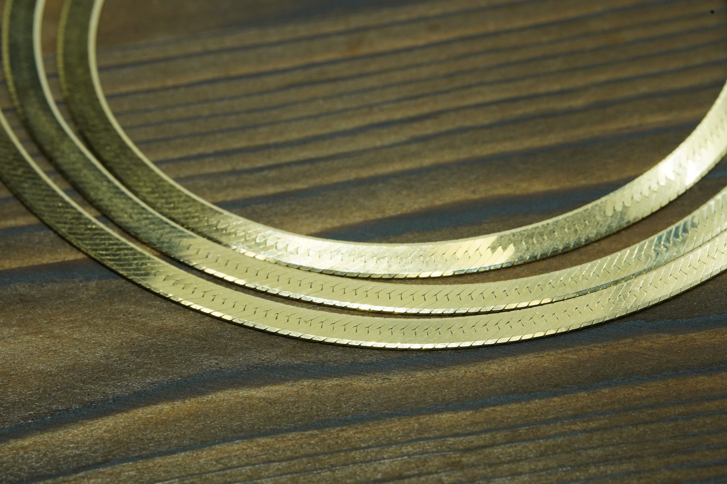 14k Herringbone Chain Necklace. 14k High Polish Gloss Necklace 4mm 29in 18.7grams