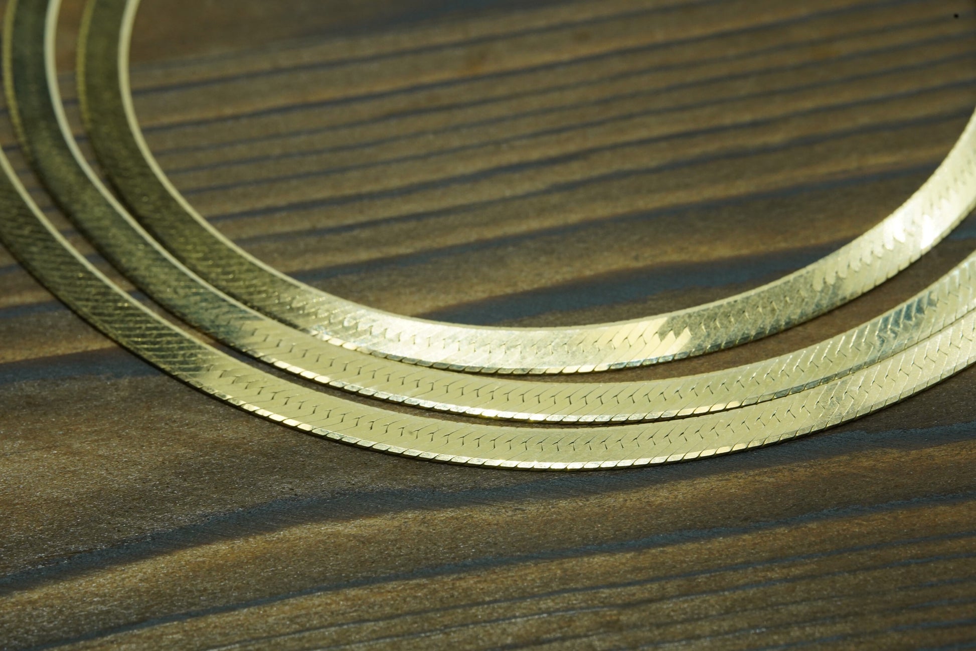 14k Herringbone Chain Necklace. 14k High Polish Gloss Necklace 4mm 29in 18.7grams