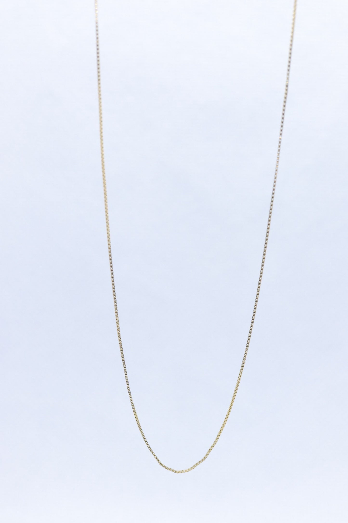 14k dainty Box chain necklace. 14k GOLD Box Chain necklace. 31in 1.3grams 1mm wide