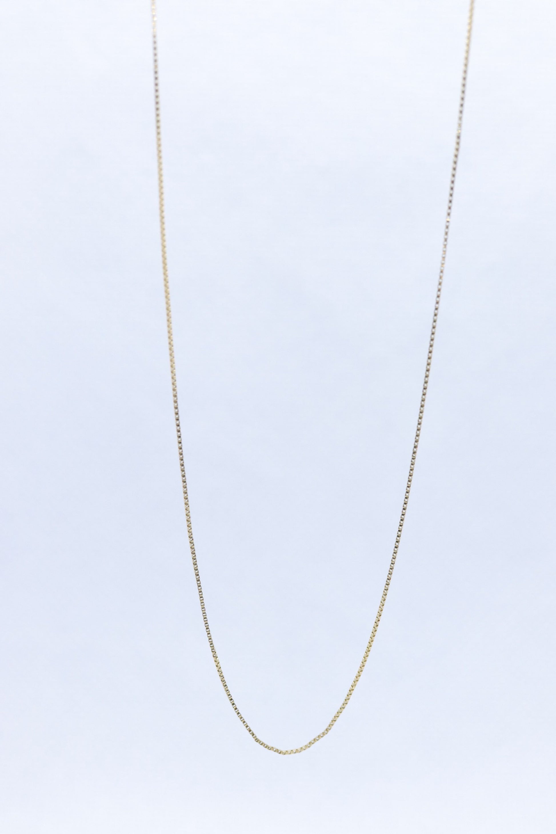 14k dainty Box chain necklace. 14k GOLD Box Chain necklace. 31in 1.3grams 1mm wide