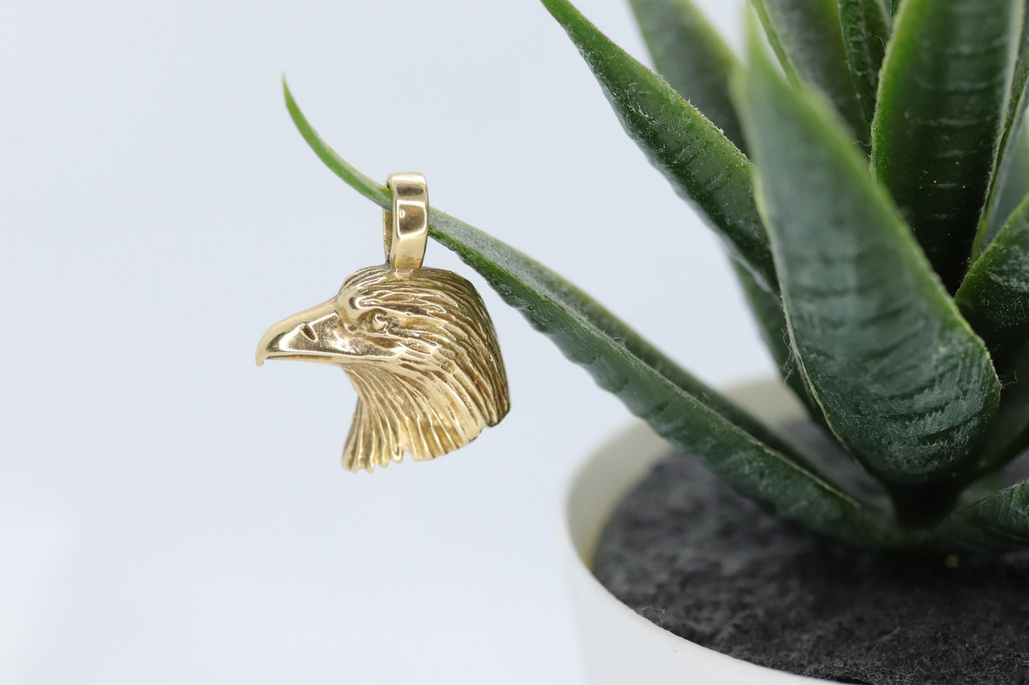 14k Eagle Pendant. 14k Eagle HEAD charm