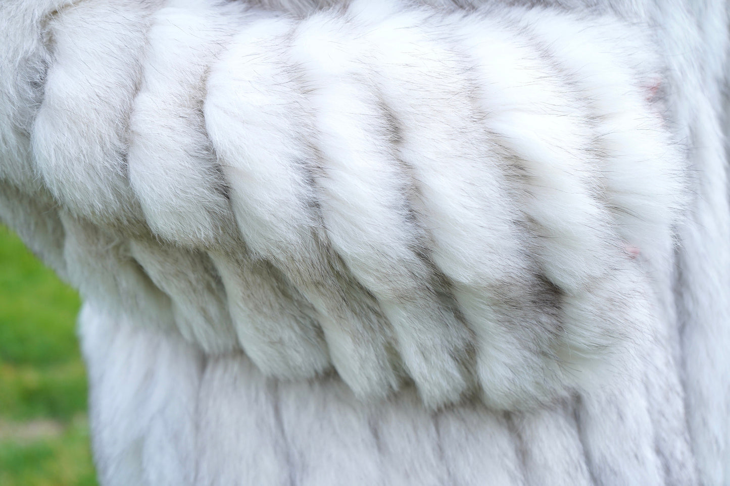 Saga Furs BLUE ARCTIC Natural FOX Fur Coat Jacket