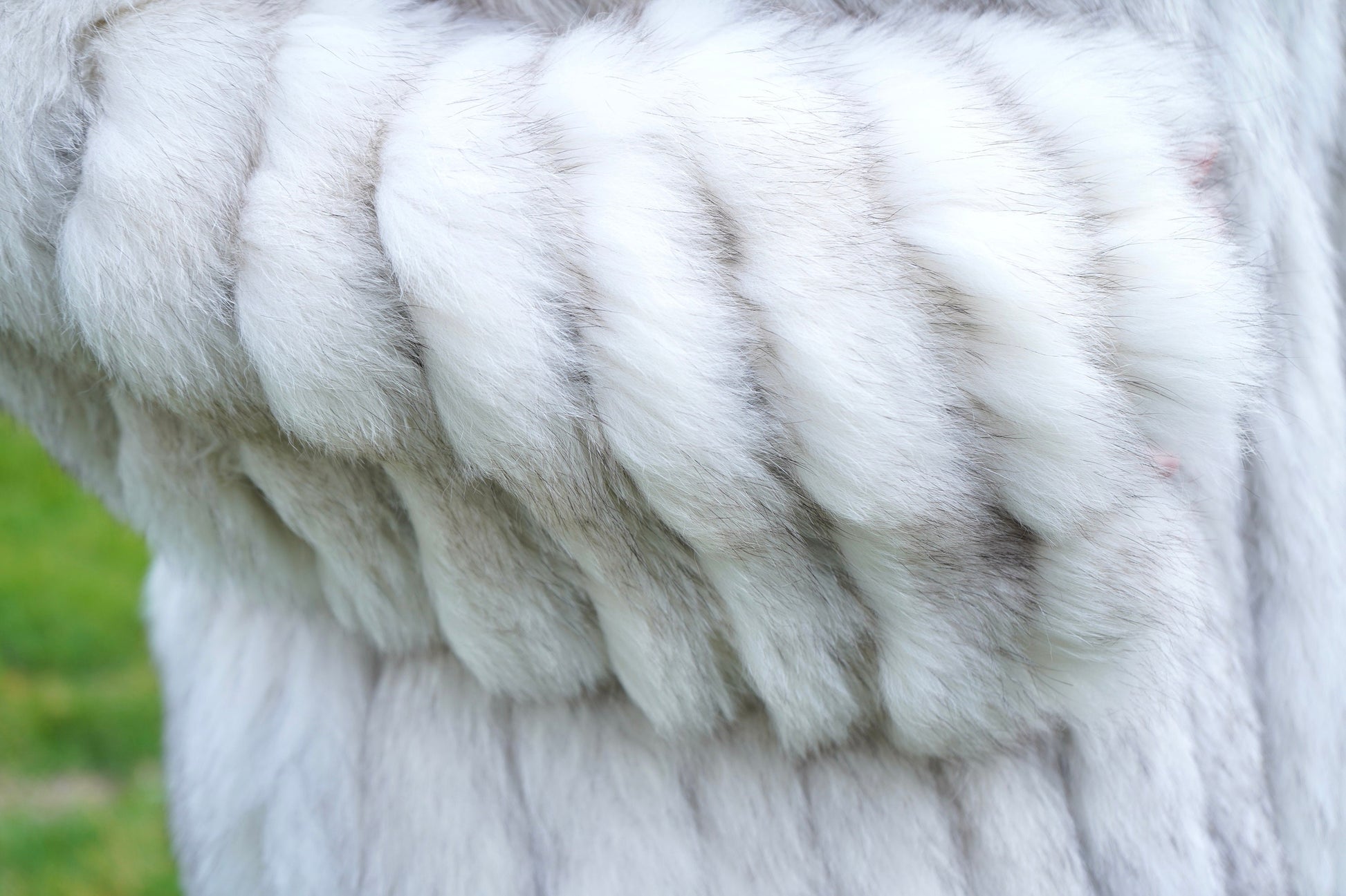 Saga Furs BLUE ARCTIC Natural FOX Fur Coat Jacket