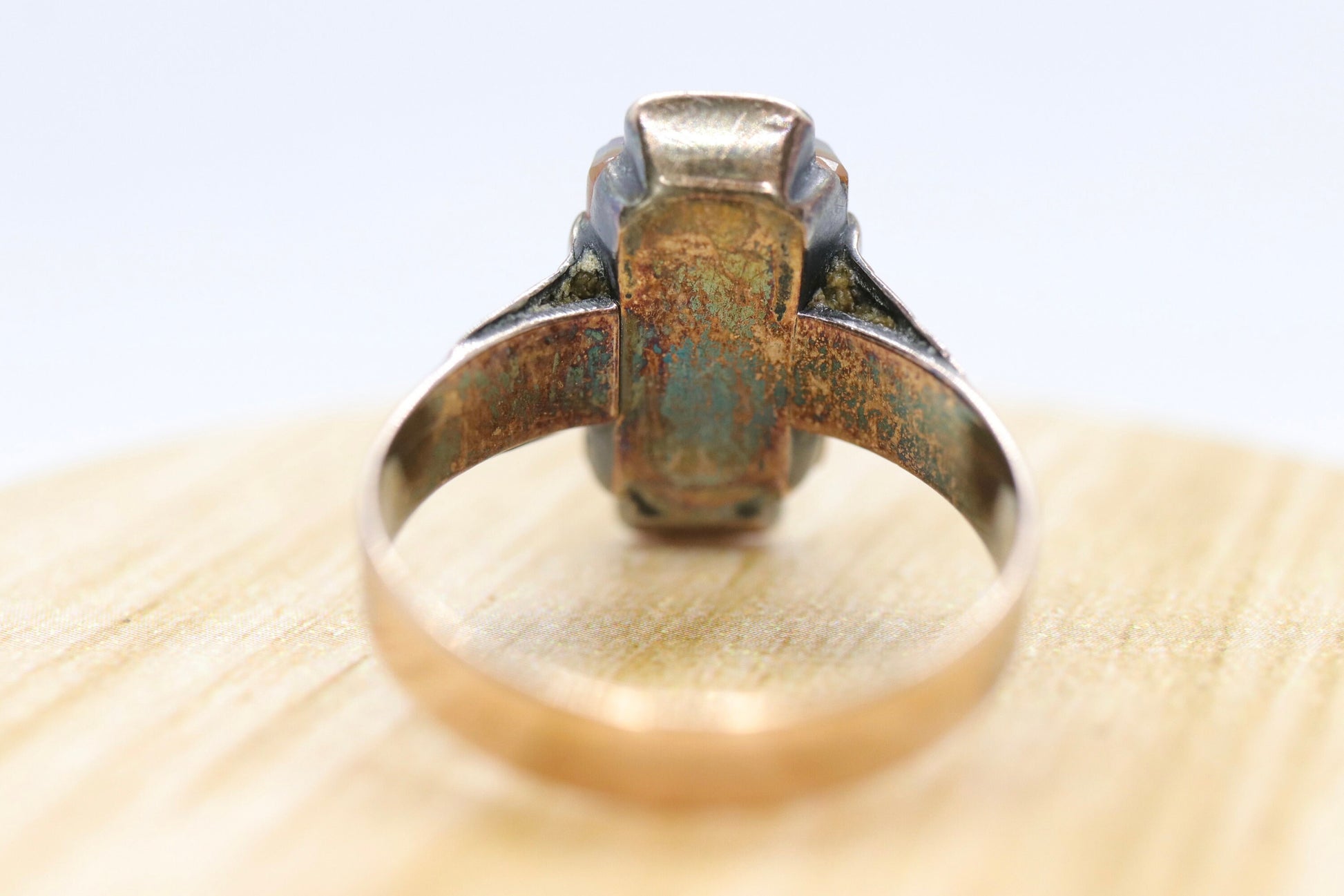 10k Antique Carved Roman soldier, Centurion Signet Ring. 10k gold Carved Victorian ring with pearl seeds