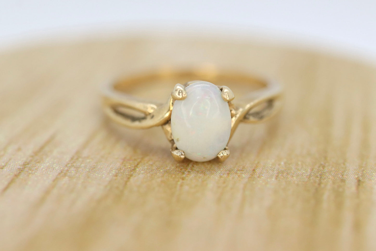10k Opal Solitaire ring.