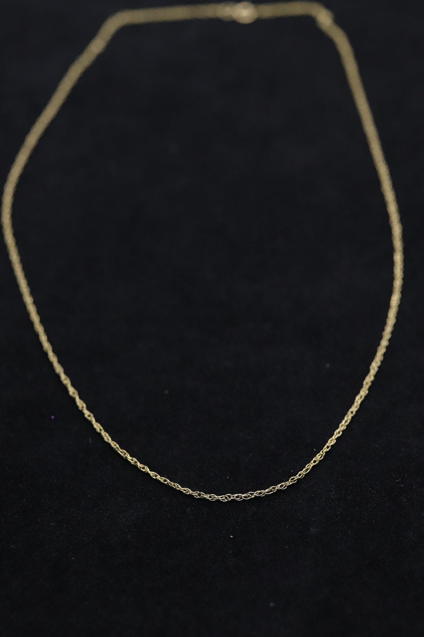 14k dainty twisted rope wheat chain necklace. 16in