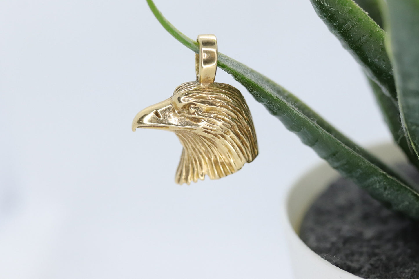 14k Eagle Pendant. 14k Eagle HEAD charm