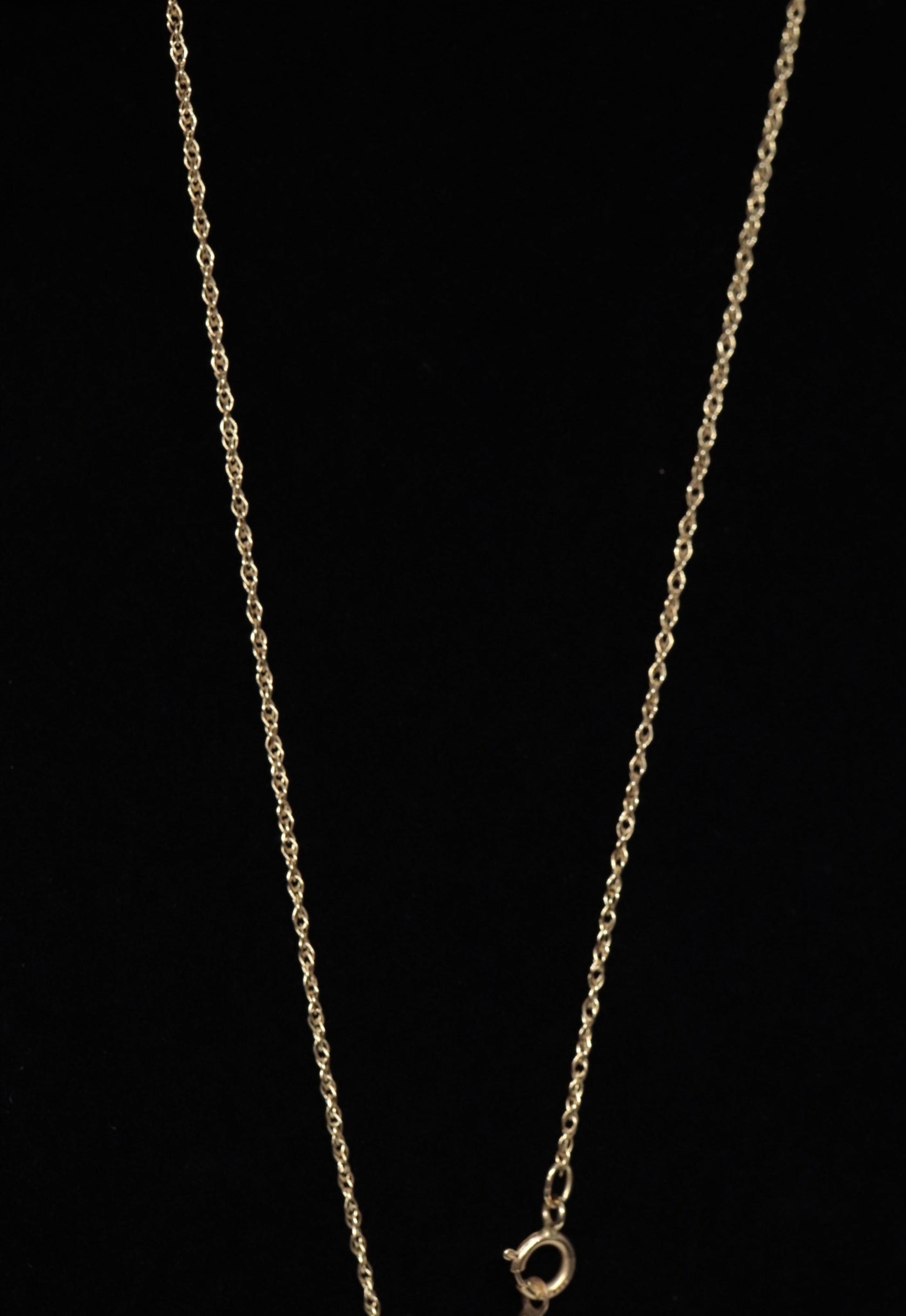 14k 3 Diamond Past Present Future Journey Pendant. 14k Yellow gold cluster diamond pendant Rope necklace. st (74/75)