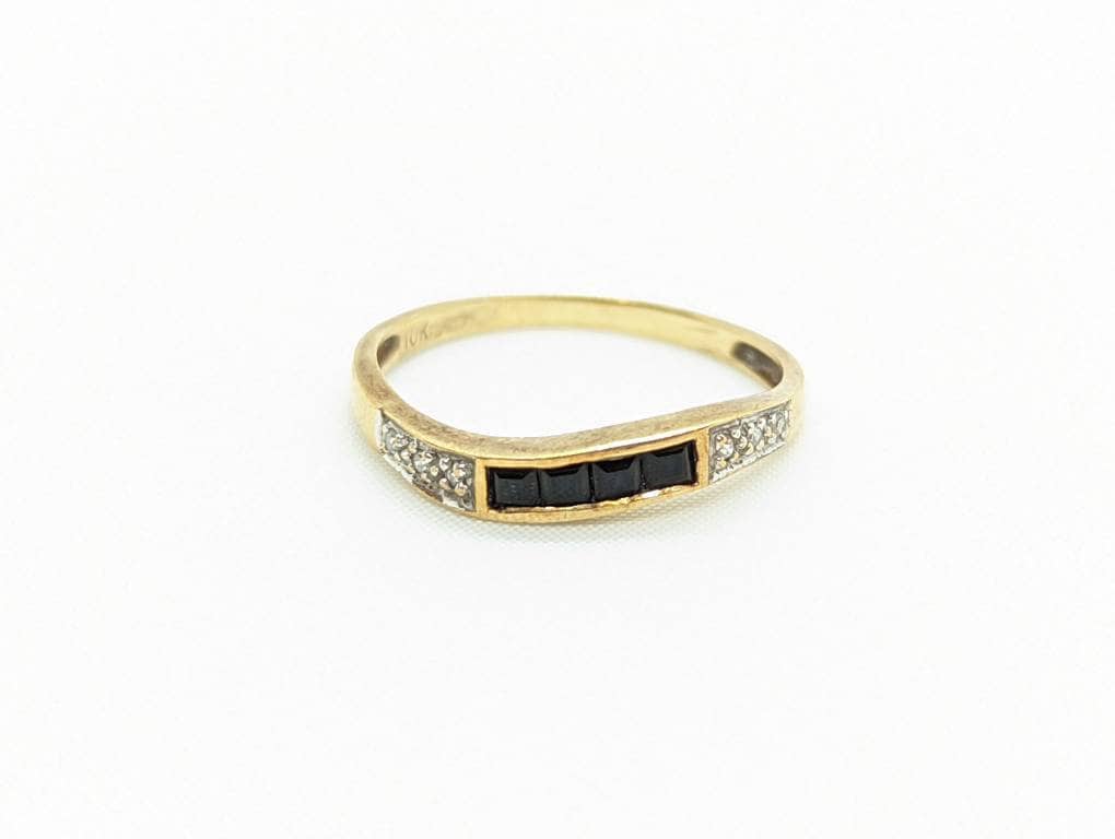 Vintage 10K Stacking rings. 10k Emerald Topaz Garnet Sapphire Citrine Thin band. Stacking Bands Rings. (st20/41)