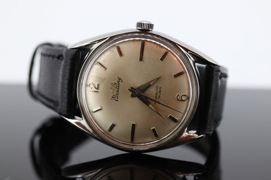 Vintage Breitling 17 Jewel Rubis Manual 1950s 34mm Watch 633  st(316)