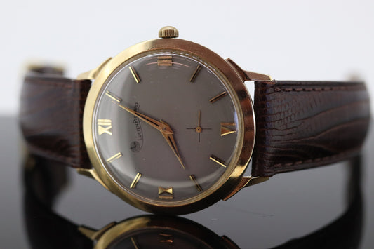 14k Lucien Piccard. Vintage Lucien Piccard 51160 Mechanical watch Mens (9-00)