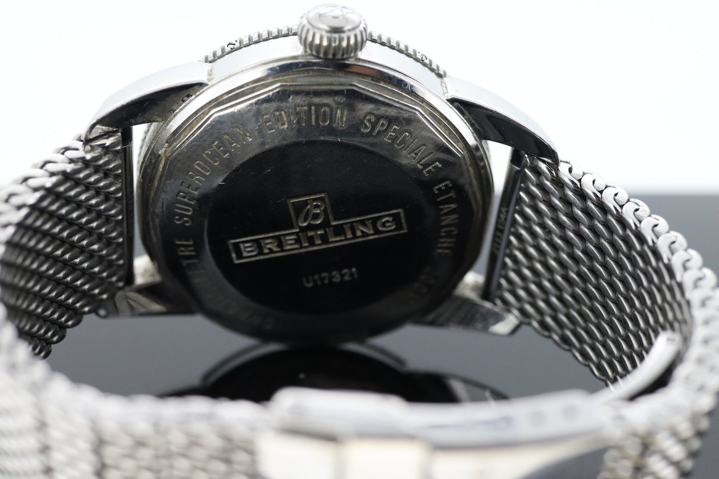 BREITLING SUPEROCEAN Heritage 18K Rose Gold Bezel 42MM Stainless Steel WATCH U17321 Box and Papers st(21/85)