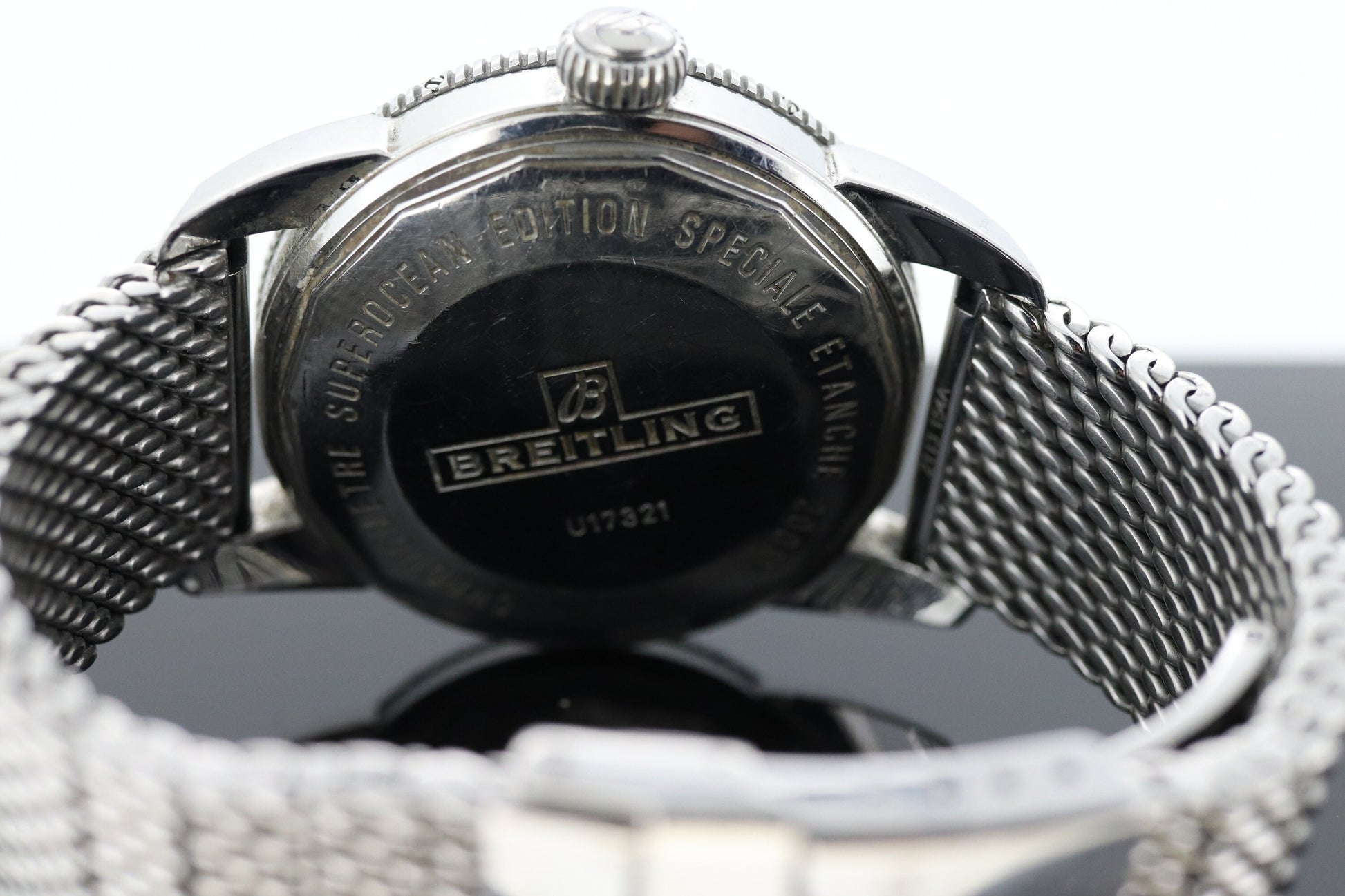 BREITLING SUPEROCEAN Heritage 18K Rose Gold Bezel 42MM Stainless Steel WATCH U17321 Box and Papers st(21/85)