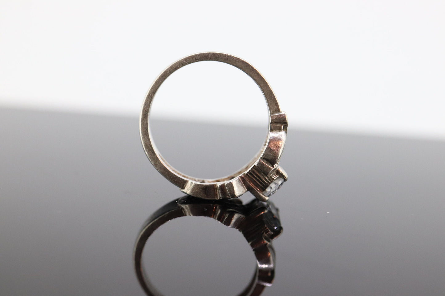 Black Hills Gold Sterling Silver Ring. Pear cut CZ Topaz Black Hills Gold Silver Band st(32)