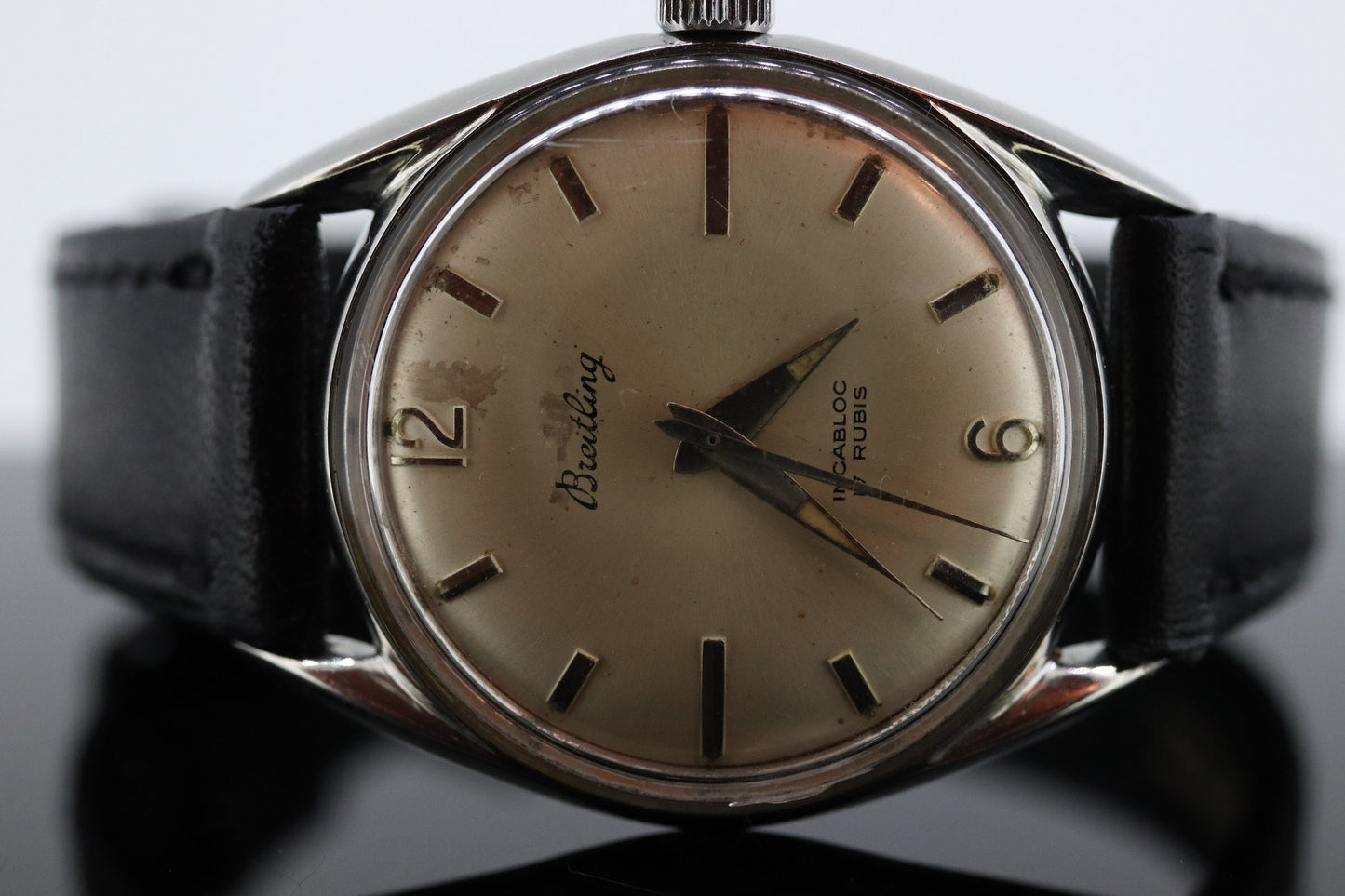 Vintage Breitling 17 Jewel Rubis Manual 1950s 34mm Watch 633 st(316)